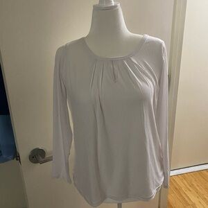 Women's White Long Sleeve Top